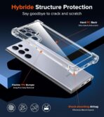 ⁦جراب غوريلا شفاف مضاد للاصفرار لموبايل سامسونج جالاكسي S24 الترا شبكة الجيل الخامس 5G مضاد للصدمات⁩ - الصورة ⁦2⁩