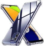 ⁦جراب حماية غوريلا شفاف لسامسونج جالكسي A03 ضد الكسر و الصدمات⁩ - الصورة ⁦5⁩