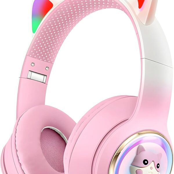 سماعة رأس بلوتوث M31 بصوت عالي الدقة ستيريو 6D مع إضاءة ار جي بي – تدعم بطاقة تي اف وراديو اف ام – تصميم مريح ومميز للأطفال.