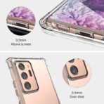 ⁦جراب حماية غوريلا شفاف خلفي لسامسونج جالاكسي نوت 20 الترا، بوسادة هوائية ناعمة من سيليكون مضاد وممتص للصدمات ومضاد للخدش بوقاية للزوايا⁩ - الصورة ⁦6⁩