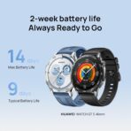 ⁦ساعة هواوي الذكية HUAWEI WATCH GT 5  بتصميم أنيق ووضع للجري وركوب الدراجات ومراقب الصحة، وعمر بطارية 14 يوم بنظام أندرويد وiOS  .⁩ - الصورة ⁦6⁩