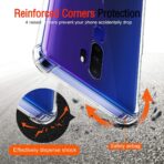 ⁦جراب حماية غوريلا شفاف ناعم من البولي يوريثين الحراري والسيليكون ممتص للصدمات بزاوية معززة وحماية كاملة للكاميرا لموبايل Oppo  A9 2020.⁩ - الصورة ⁦7⁩