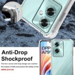 ⁦جراب حماية غوريلا شفاف ناعم من البولي يوريثين الحراري والسيليكون ممتص للصدمات بزاوية معززة وحماية كاملة للكاميرا لموبايل Oppo A97 شبكة الجيل الخامس 5G.⁩ - الصورة ⁦5⁩