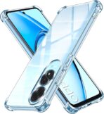 ⁦جراب حماية غوريلا شفاف ناعم من البولي يوريثين الحراري والسيليكون ممتص للصدمات بزاوية معززة وحماية كاملة للكاميرا لموبايل Oppo A60 .⁩ - الصورة ⁦3⁩