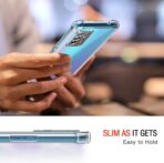 ⁦جراب حماية غوريلا شفاف ناعم من البولي يوريثين الحراري والسيليكون ممتص للصدمات بزاوية معززة وحماية كاملة للكاميرا لموبايل Oppo A94  شبكة الجيل الخامس 5G.⁩ - الصورة ⁦7⁩