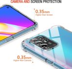 ⁦جراب حماية غوريلا شفاف ناعم من البولي يوريثين الحراري والسيليكون ممتص للصدمات بزاوية معززة وحماية كاملة للكاميرا لموبايل Oppo A94  شبكة الجيل الخامس 5G.⁩ - الصورة ⁦8⁩