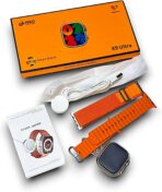 ⁦ساعة ذكية X9 الترا سمارت بشاشة سوبر اموليد 2.02 بوصة متوافقة مع تطبيق ويرفيت برو لنظامي iOS واندرويد مقاومة للماء بمعيار Ipx67 لون جولد سوار اورنج، برتقالي⁩ - الصورة ⁦8⁩