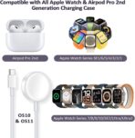 ⁦شاحن لاسلكي لساعة ابل، كابل شحن ساعة مغناطيسي متوافق مع طراز ساعات 9/8/7/الترا/الترا2/SE2/654321/SE1⁩ - الصورة ⁦6⁩