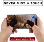 ⁦جوانتيات أصابع مزودة بمسامات للتهوية ومغناطيسية ومضادة للعرق وخفيفة الوزن مناسبة لشاشات التي تعمل باللمس ولالعاب الموبايل وبابجي⁩ - الصورة ⁦5⁩