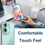 ⁦جراب حماية غوريلا شفاف ناعم من البولي يوريثين الحراري والسيليكون ممتص للصدمات بزاوية معززة وحماية كاملة للكاميرا لموبايل Oppo A97 شبكة الجيل الخامس 5G.⁩ - الصورة ⁦7⁩