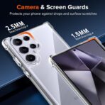 ⁦جراب غوريلا شفاف مضاد للاصفرار لموبايل سامسونج جالاكسي S24 الترا شبكة الجيل الخامس 5G مضاد للصدمات⁩ - الصورة ⁦6⁩