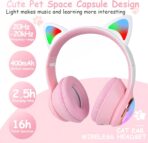 ⁦سماعة رأس بلوتوث M31 بصوت عالي الدقة ستيريو 6D مع إضاءة ار جي بي – تدعم بطاقة تي اف وراديو اف ام – تصميم مريح ومميز للأطفال.⁩ - الصورة ⁦6⁩