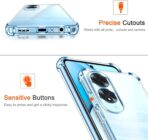 ⁦جراب حماية غوريلا شفاف ناعم من البولي يوريثين الحراري والسيليكون ممتص للصدمات بزاوية معززة وحماية كاملة للكاميرا لموبايل Oppo A60 .⁩ - الصورة ⁦4⁩