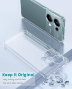 ⁦جراب حماية شفاف رفيع مقاوم للصدمات من مادة TPUمن Gorilla لهاتف Xiaomi Redmi Note 13 Pro 4G .⁩ - الصورة ⁦4⁩