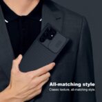 ⁦جراب من نيلكين مزود بغطاء لكاميرا موبايل جالاكسي S23 الترا كام شيلد برو لموبايل سامسونج S23 رفيع S23 شبكة الجيل الخامس 5G.⁩ - الصورة ⁦4⁩