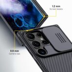 ⁦جراب لموبايل جالاكسي S24 الترا من نيلكن، جراب كام شيلد برو لموبايل سامسونج جالاكسي S24 الترا مع غطاء كاميرا منزلق، جراب نحيف وأنيق، جراب S24 الترا.⁩ - الصورة ⁦7⁩