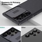 ⁦جراب من نيلكين مزود بغطاء لكاميرا موبايل جالاكسي S23 الترا كام شيلد برو لموبايل سامسونج S23 رفيع S23 شبكة الجيل الخامس 5G.⁩ - الصورة ⁦5⁩