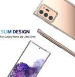 ⁦جراب حماية غوريلا شفاف خلفي لسامسونج جالاكسي نوت 20 الترا، بوسادة هوائية ناعمة من سيليكون مضاد وممتص للصدمات ومضاد للخدش بوقاية للزوايا⁩ - الصورة ⁦4⁩