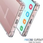 ⁦جراب حماية غوريلا شفاف خلفي لسامسونج جالاكسي نوت 20 الترا، بوسادة هوائية ناعمة من سيليكون مضاد وممتص للصدمات ومضاد للخدش بوقاية للزوايا⁩ - الصورة ⁦5⁩