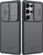 ⁦جراب حماية خلفي كام شيلد برو مع واقي عدسة كاميرا منزلق من البولي كربونات وإطار من البولي يوريثين المقاوم للحرارة للحماية من الصدمات لموبايل سامسونج جالاكسي S25 الترا من نيلكين.⁩ - الصورة ⁦7⁩