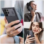 ⁦جراب من نيلكين مزود بغطاء لكاميرا موبايل جالاكسي S23 الترا كام شيلد برو لموبايل سامسونج S23 رفيع S23 شبكة الجيل الخامس 5G.⁩ - الصورة ⁦7⁩