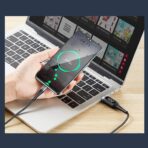 ⁦كابل نقل بيانات ديجيتال ذكي لموبايلات ايفون من ريماكس RC-096 - اسود⁩ - الصورة ⁦7⁩