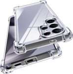 ⁦جراب غوريلا شفاف مضاد للاصفرار لموبايل سامسونج جالاكسي S24 الترا شبكة الجيل الخامس 5G مضاد للصدمات⁩ - الصورة ⁦4⁩