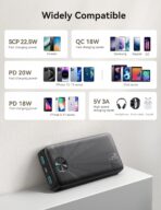 ⁦شاحن باور بانك للشحن السريع JR-PBF16 بقوة شحن 22.5 وات وسعة بطارية 20000 مللي امبير في الساعة بإضاءة ليد من جوي رووم⁩ - الصورة ⁦3⁩