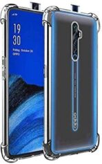 ⁦جراب حماية غوريلا شفاف ناعم من البولي يوريثين الحراري والسيليكون ممتص للصدمات بزاوية معززة وحماية كاملة للكاميرا لموبايل Oppo Reno 2F.⁩ - الصورة ⁦8⁩