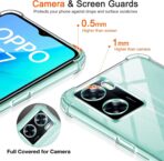 ⁦جراب حماية غوريلا شفاف ناعم من البولي يوريثين الحراري والسيليكون ممتص للصدمات بزاوية معززة وحماية كاملة للكاميرا لموبايل Oppo A77 .⁩ - الصورة ⁦6⁩