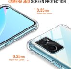 ⁦جراب حماية غوريلا شفاف ناعم من البولي يوريثين الحراري والسيليكون ممتص للصدمات بزاوية معززة وحماية كاملة للكاميرا لموبايل Oppo A76 .⁩ - الصورة ⁦7⁩