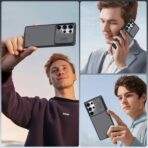 ⁦جراب حماية خلفي كام شيلد برو مع واقي عدسة كاميرا منزلق من البولي كربونات وإطار من البولي يوريثين المقاوم للحرارة للحماية من الصدمات لموبايل سامسونج جالاكسي S25 الترا من نيلكين.⁩ - الصورة ⁦9⁩