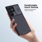 ⁦جراب من نيلكين مزود بغطاء لكاميرا موبايل جالاكسي S23 الترا كام شيلد برو لموبايل سامسونج S23 رفيع S23 شبكة الجيل الخامس 5G.⁩ - الصورة ⁦10⁩