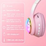 ⁦سماعة رأس بلوتوث M31 بصوت عالي الدقة ستيريو 6D مع إضاءة ار جي بي – تدعم بطاقة تي اف وراديو اف ام – تصميم مريح ومميز للأطفال.⁩ - الصورة ⁦5⁩