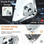 ⁦جراب حماية غوريلا شفاف ضد الصدمات لهاتف iPhone 15 Plus .⁩ - الصورة ⁦6⁩