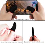 ⁦جوانتيات أصابع مزودة بمسامات للتهوية ومغناطيسية ومضادة للعرق وخفيفة الوزن مناسبة لشاشات التي تعمل باللمس ولالعاب الموبايل وبابجي⁩ - الصورة ⁦6⁩