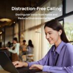 ⁦هواوي فري بادز 6i ذكي ديناميكي ايه ان سي 3.0، صوت جهوري قوي، شحن سريع، استماع أطول، مكالمات بدون تشتيت، مقاومة للعرق والماء IP54، اتصال ثنائي الجهاز، أبيض، لاسلكي، داخل الأذن⁩ - الصورة ⁦8⁩