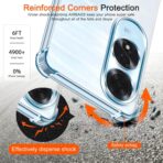 ⁦جراب حماية غوريلا شفاف ناعم من البولي يوريثين الحراري والسيليكون ممتص للصدمات بزاوية معززة وحماية كاملة للكاميرا لموبايل Oppo A60 .⁩ - الصورة ⁦8⁩