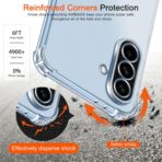 ⁦جراب حماية عوريلا ممتص للصدمات ناعم شفاف لموبايل سامسونج جالاكسي A56 شبكة الجيل الخامس 5G (لون شفاف)⁩ - الصورة ⁦7⁩