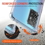 ⁦جراب حماية غوريلا شفاف ناعم من البولي يوريثين الحراري والسيليكون ممتص للصدمات بزاوية معززة وحماية كاملة للكاميرا لموبايل Oppo A94  شبكة الجيل الخامس 5G.⁩ - الصورة ⁦10⁩