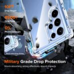 ⁦جراب غوريلا شفاف مضاد للاصفرار لموبايل سامسونج جالاكسي S22 الترا 5G مع زوايا معززة ضد الصدمات⁩ - الصورة ⁦6⁩