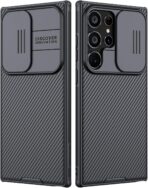 جراب لموبايل جالاكسي S24 الترا من نيلكن، جراب كام شيلد برو لموبايل سامسونج جالاكسي S24 الترا مع غطاء كاميرا منزلق، جراب نحيف وأنيق، جراب S24 الترا.