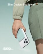 ⁦انكر باور بانك، بطارية مغناطيسية 622 (ماج جو)، شاحن لاسلكي مغناطيسي قابل للطي 5000mAh ومنفذ USB-C لسلسلة ايفون⁩ - الصورة ⁦6⁩