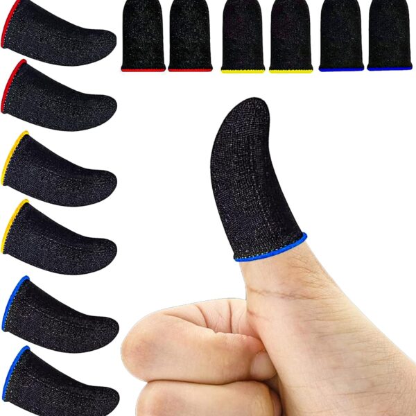 جوانتيات أصابع مزودة بمسامات للتهوية ومغناطيسية ومضادة للعرق وخفيفة الوزن مناسبة لشاشات التي تعمل باللمس ولالعاب الموبايل وبابجي