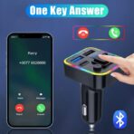 ⁦مشغل ام بي 3 للسيارة M6 بلوتوث يدعم الاتصال وجهاز ارسال موجات اف ام ومكبر صوت مع مدخل يو اس بي للشحن - MP3 M6⁩ - الصورة ⁦6⁩