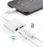 ⁦محول ومقسم لسماعة راس ايفون 3.5 ملم، 2 في 1 لايتنينج الى 3.5 ملم ايه يو اكس⁩ - الصورة ⁦2⁩