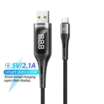 ⁦كابل نقل بيانات ديجيتال ذكي لموبايلات ايفون من ريماكس RC-096 - اسود⁩ - الصورة ⁦15⁩