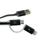 ⁦كابل داتا ارورا سريع الشحن 2 في 1 ( كابل ايفون - كابل ميكرو ) للهواتف المحمولة 100 سم من ريماكس RC-020T⁩ - الصورة ⁦4⁩