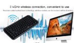 ⁦كيبورد K101 لاسلكية 2.4 جرام من ريماكس، الة كتابة ريترو، كيبورد للاب توب/ صندوق التلفزيون/ تلفزيون ذكي/ تابلت- اسود⁩ - الصورة ⁦2⁩
