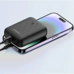 ⁦باور بانك ريفرسونج بمنفذين يو اس بي + منفذ تايب سي 20 وات 10000 مللي أمبير Vision 10 Mini PB33 - أسود⁩ - الصورة ⁦2⁩